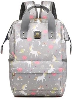 Buy Fashion Mummy Diaper Bag Large Capacity Waterproof Multi Function Use For Baby Care BackPack MAJ142-UNICORN Grey in Egypt