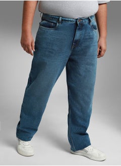 Buy Plus Mid Rise Straight Fit Jeans in Saudi Arabia