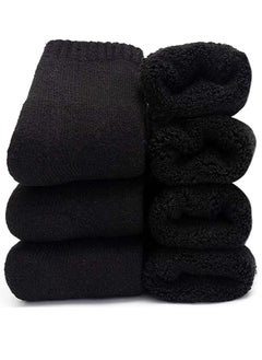 Buy 6 Pairs Winter Socks Set, High Quality Soft Warm Thermal Socks Breathable Heavy Duty Comfortable for Cold Weather in Saudi Arabia