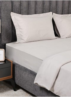 اشتري Pin Stripe King Duvet Cover Set, Grey – 250 TC, 220x230 cm في الامارات