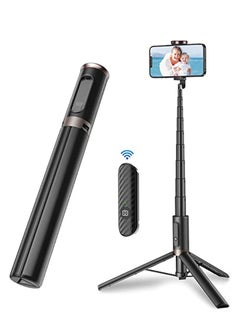 Buy 60 inch phone selfie stick tripod, smartphone tripod stand with integrated wireless remote control, portable, lightweight, extended phone tripod for 4 inch - 7 inch iPhone and Android phones in UAE