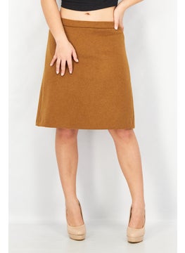 اشتري Women Textured Mini Skirt, Tan في الامارات