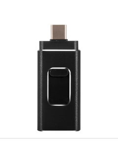 Buy 256GB USB Flash Drive, Shock Proof 3-in-1 External USB Flash Drive, Safe And Stable USB Memory Stick, Convenient And Fast Metal Body Flash Drive, Black Color (Type-C Interface + apple Head + USB) in Saudi Arabia