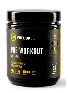 Buy Pre Workout - Green Apple -1.8g Beta Alanine-1.5g Citrulline- 180mg Caffeine- 30 Servings- 300g in UAE