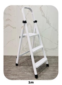 Buy Professional Folding Ladder 3 Step Household Ladder With Wide Step 1M in Saudi Arabia