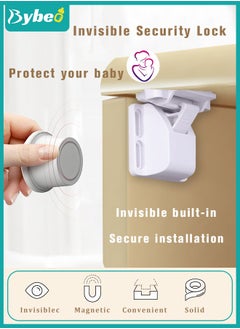 Buy Children Safety Lock, Baby Safety Magnetic Cabinet Locks (4 Locks + 1 Keys) for Kitchen Cabinets and Drawers Latches, Child Proofing Cupboard Latches, Invisible and Unlocked, No Drilling Required in Saudi Arabia