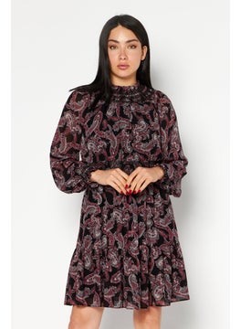 Buy Women Printed Mini Dress, Black Combo in UAE