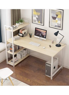 Buy Home Office Writing Computer Desk with Bookshelf Modern Simple Study Table in Saudi Arabia