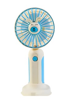 Buy Rechargeable Mini Portable Fan , With Office Bedroom Mobile Phone Holder - HK59 Blue in Egypt