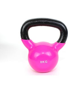 Buy Fitness Vinyl Coated Kettlebell, From Cast Iron For Full Body Workout And Strength Training, For Weightlifting, & Core Training 8Kg in Egypt