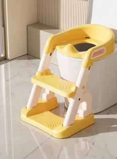 Buy Toddler Potty Training Seat with Step Stool Ladder Comfortable Safe Toilet Seat with Splash Guard in UAE