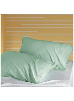 Buy Microfiber Pillowcases 2-Pcs Soft Pillow Cover With Envelope Closure (Without Pillow Insert),Silver in Saudi Arabia
