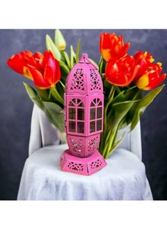 Buy Ramadan Lantern Metal Candelabra 12" Fuchsia Decorative Islamic Style - Unique Design Decorative Accent in Egypt