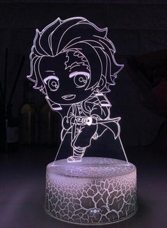 Buy Tanjiro Kamado 3D Multicolor Night Light Demon Slayer Kimetsu no Yaiba LED USB Battery Lamp in UAE