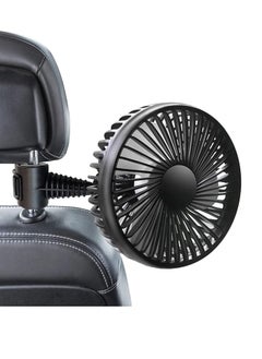 Buy Car Fan 3 Speeds Adjustment Electric Auto Cooling Fans for Backseat Headrest Cooling Air Circulator Fan for Car 360 Degree Rotatable Car Rear Seat Air Fan USB Plug for 12V/24V Car/Truck/Boat in Saudi Arabia