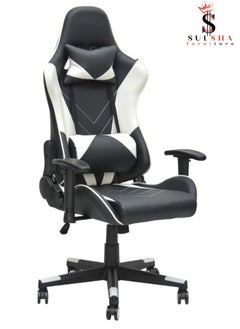 Buy Executive Ergonomic Computer Desk Chair for Office and Gaming with headrest back comfort and lumbar support Black in UAE