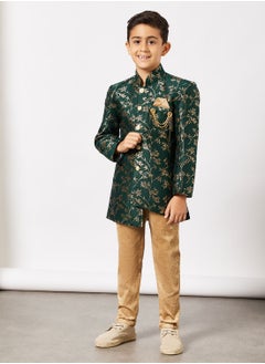 Buy Boys Jacquard Indo Western Sherwani Set in UAE