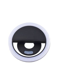 اشتري Led Ring Selfie Light For Smartphone Black/White في الامارات