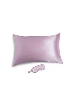 Buy Luxury Silk Pillow Case Travel Set - Pink in UAE