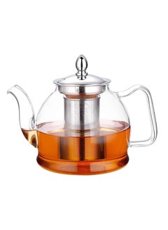 Buy Borosilicate Glass Tea Pot Coffee Teapot with Heat Resistant Glass Infuser Tea Kettle Loose Leaf Tea Pot 1200ml in UAE
