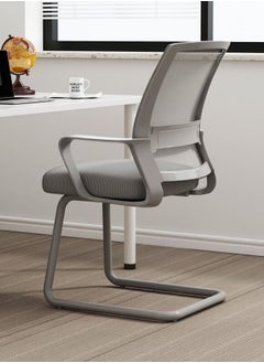 Buy Home Office Desk Chair Ergonomic Office Chairs Mesh Desk Chair Non-Adjustable Seat Height Computer Chair（Gery） in UAE