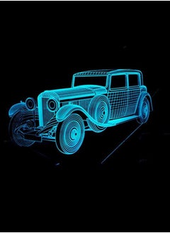 Buy Creative classic car shape colorful 3D small Multicolor Night Light touch remote control atmosphere light children's desktop decoration small table lamp in UAE