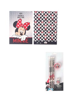 Buy Stationery Minnie Mouse One and Only  A4 Arb, A5 Arb & 8Pc Pencil Set in UAE