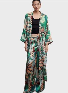 Buy Printed Longline Kimono in UAE