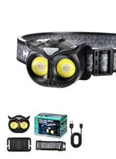 Buy Owl Headlamp - Versatile LED HeadLight - USB-C Rechargeable, Waterproof, Adjustable for Outdoor & Emergency Use in Saudi Arabia