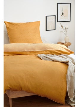 Buy Single 2 Pieces Pillow Cover And Duet Cover Set, Yellow in UAE