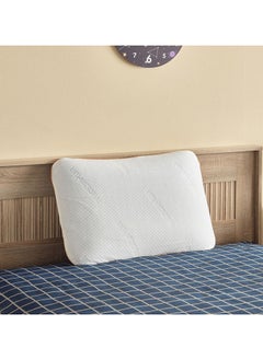 اشتري Comfy Anti-Bacterial Neck And Shoulder Support Memory Foam Pillow 63.5x12.5x40.5 cm في الامارات