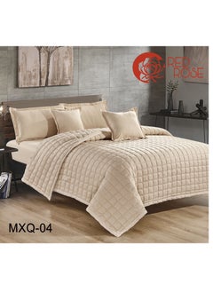 Buy Single Bed Comforter Set 4-Piece Compressed Mattress Microfiber Size 210x160 cm in Saudi Arabia