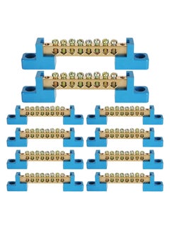 اشتري 10 Pack Brass Terminal Block for Car Boat Marine Power Distribution with Screw Terminals في الامارات