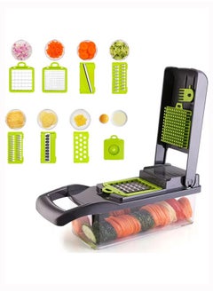 اشتري 7 in 1 Multifunction Vegetable Cutter,Multifunctional Vegetable Slicer Set,Cutting Machine,Vegetable Fruit Peeler,Chopper في السعودية