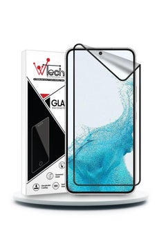 Buy Ceramic Screen Protector For Samsung Galaxy S23 5G / S22 5G 6.1 Inch Clear/Black in UAE