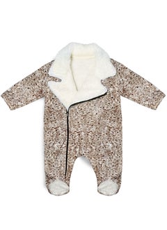 Buy Baby jumpsuit with a collar, lined with fur on the inside, and a side zipper in Egypt