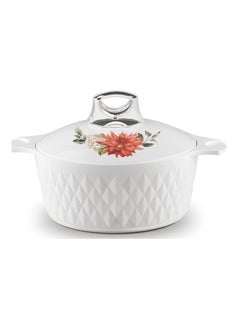 Buy Casserole Steel Insulated Hotpot Diamond White in Saudi Arabia