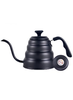 اشتري Coffee Kettle With Thermometer Drip Black 1200ml في السعودية