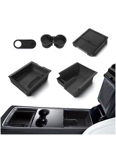 اشتري Tesla Model 3 & Y 5-Piece Console Organizer Set – Tesla Model 3 & Model Y Interior Accessories Flocked – Custom Fit Anti-Slip Upgrade for 2021 2022 2023 by ZAUQ في الامارات