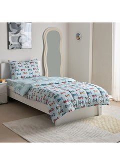 Buy Tom Gearhead Road Runner 2-Piece Cotton Single Comforter Set 135 x 220 cm in Saudi Arabia