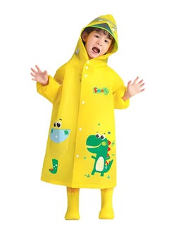 Buy Kids Raincoat, Boys Girls Rain Jacket Hooded Poncho Waterproof Coat Outdoor Sports Cute and Fun Animal Print in UAE