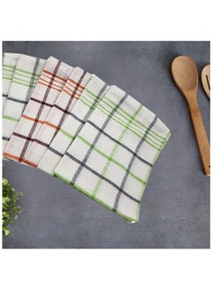 Buy Orchard Green Multi Checks (50 x 70 Cm)Tea Towel-Set of 6 in UAE