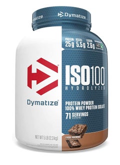 Buy Dymatize ISO100 Hydrolyzed Protein Powder Fudge Brownie 5 Pound in UAE