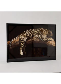 Buy Ersel Leopard Framed Picture 50 x 70 x 2.5 cm in Saudi Arabia