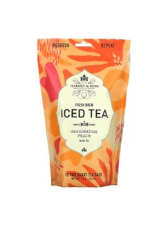 اشتري Fresh Brew Iced Tea Black Tea Invigorating Peach 15 Tea Bags 7.5 oz 212 g في الامارات