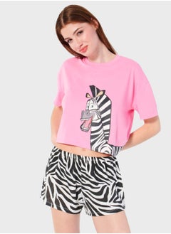 اشتري Printed Jersey Pyjama Set في الامارات