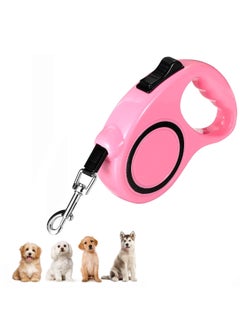 اشتري Retractable Dog Leash, Pet Walking Leash with Anti-Slip Handle, Strong Nylon Tape, Tangle-Free,One-Handed One Button Lock & Release, Suitable for Small/Medium Dog Or Cat في الامارات