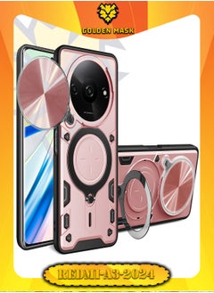 Buy GOLDEN MASK For Xiaomi Redmi A3/Redmi A3x Armored Camera Shield Cover Camera Lend Protection, Built-in 360° (Rose Gold) in Egypt