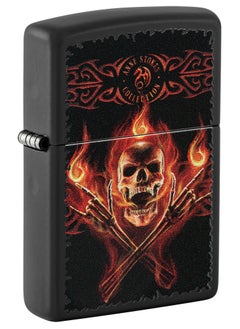 Buy Zippo CI018438 218 Anne Stokes Collection Black Matte Windproof Lighter in UAE