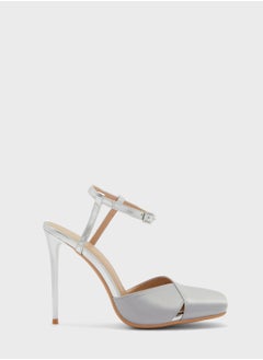 Buy Satin Woven Ankle Strap Pump in Saudi Arabia